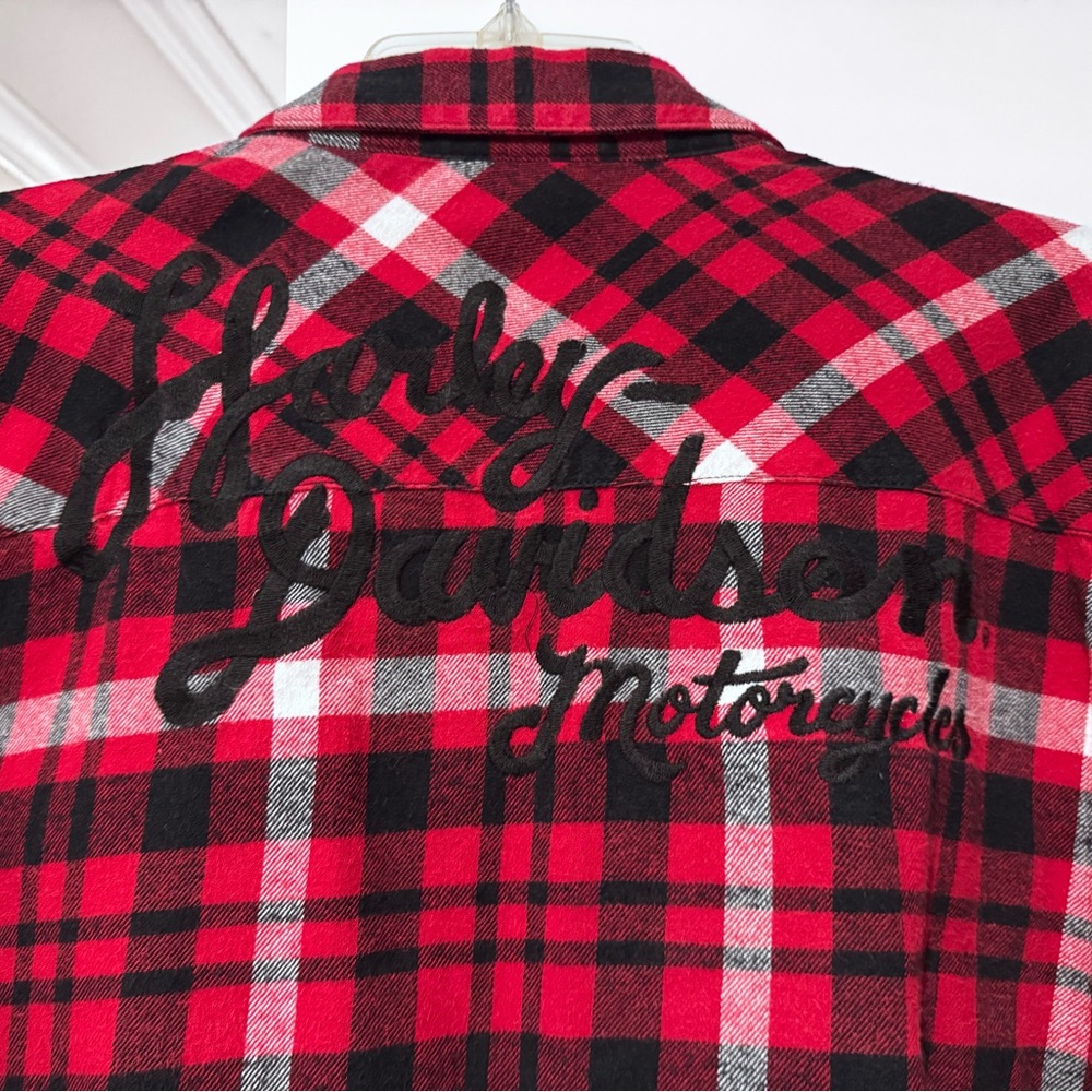 Harley-Davidson women's  Red and Black Flannel Shirt
